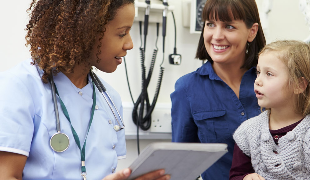 Nurse with Mother & Young Patient