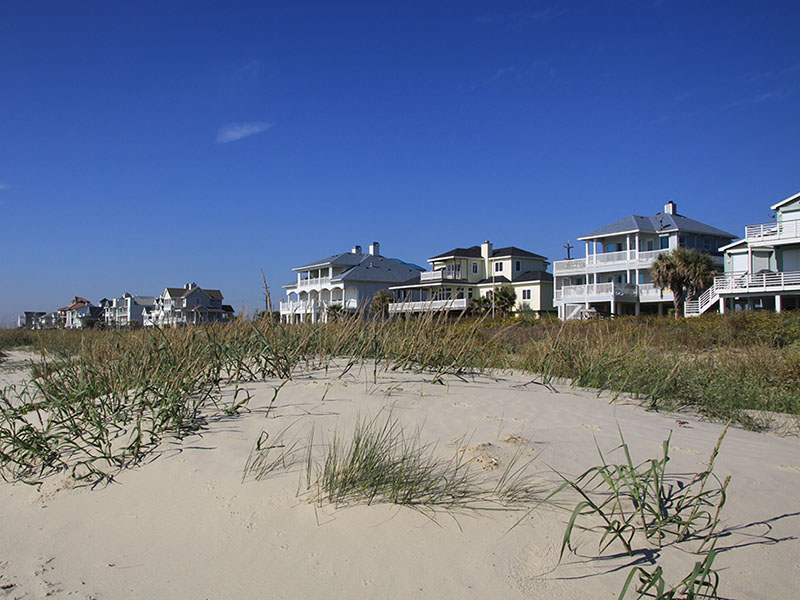 Beach Homes behind Dunes