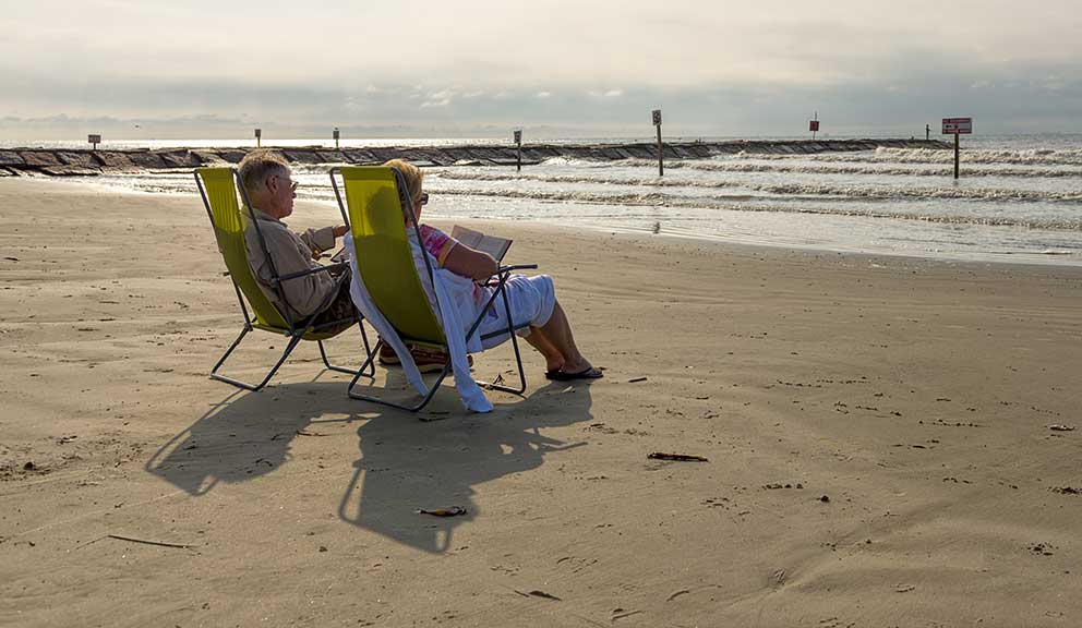 Couple at Beach, Galveston, TX