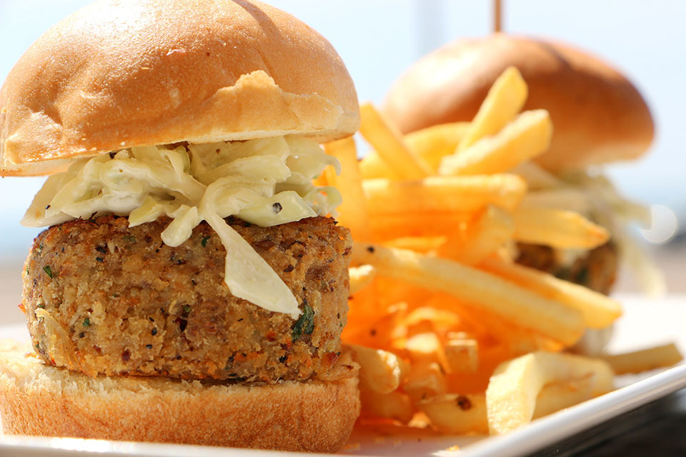 Crab Cake Sliders at BLVD Seafood