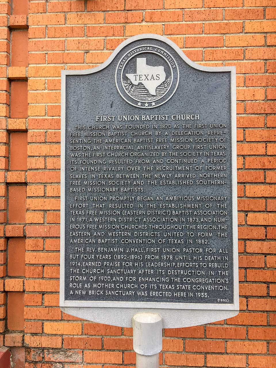 First Union Baptist Church Historical Marker