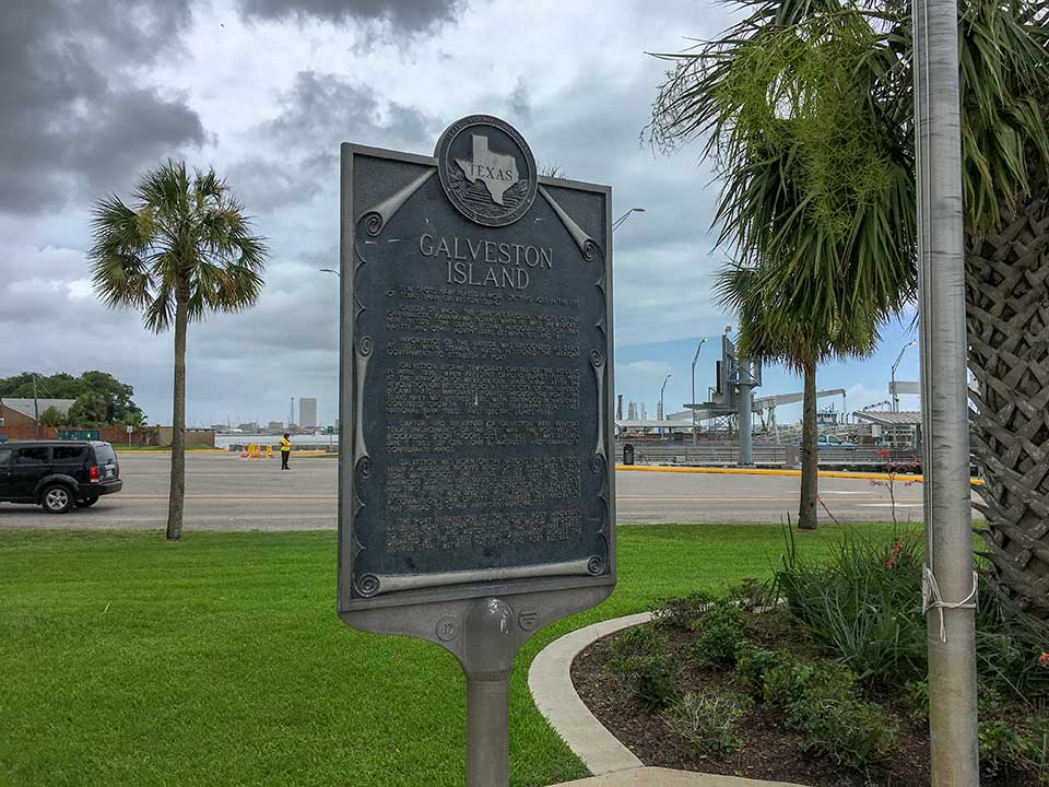 Galveston Island Historical Marker