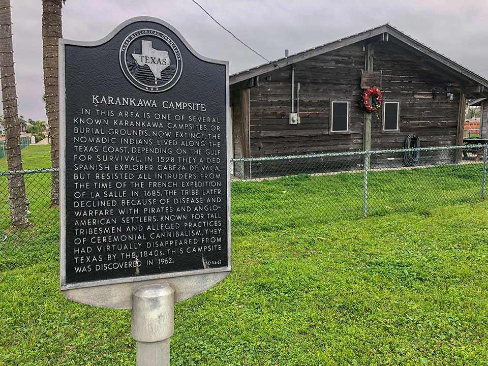 Karankawa Campsite Historical Marker