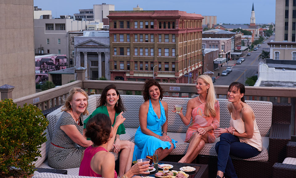 Ladies at Rooftop Bar at Tremont House