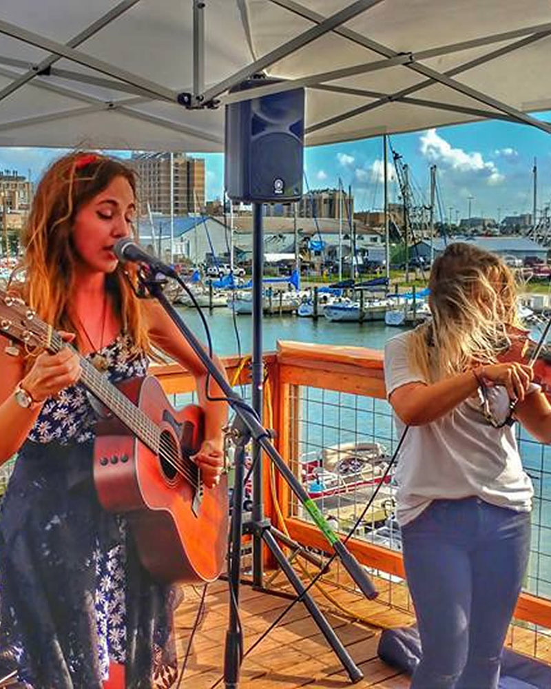 Band Playing on deck at Marina Bar & Grill