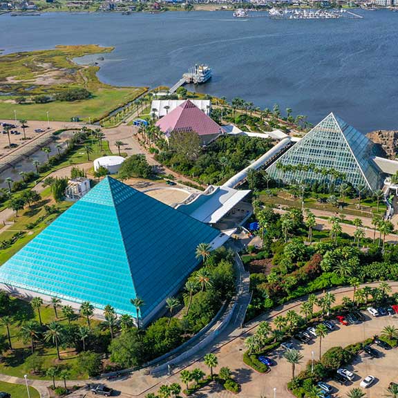 Moody Gardens Pyramids and Colonel