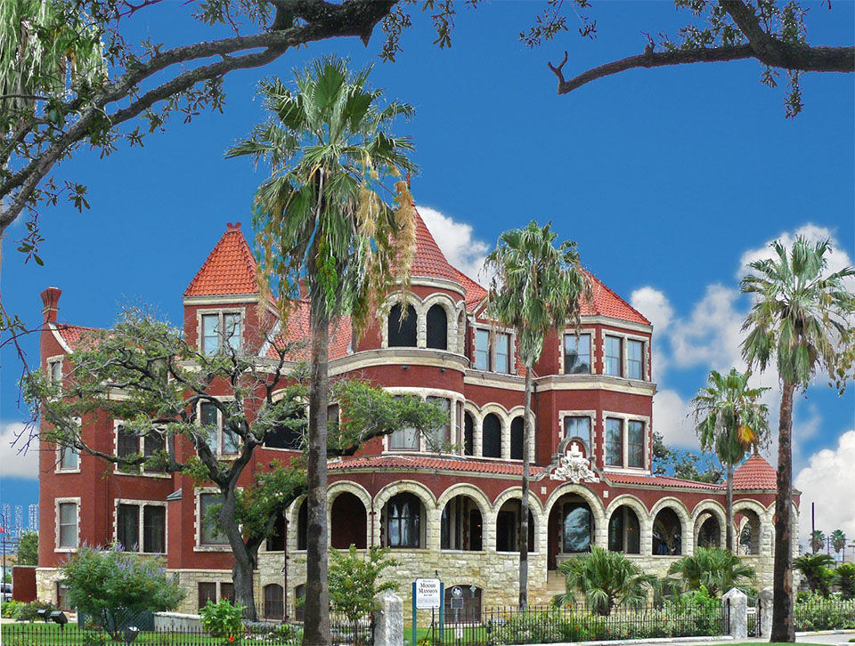 Moody Mansion and Palm Trees Moody Mansion and Palm Trees