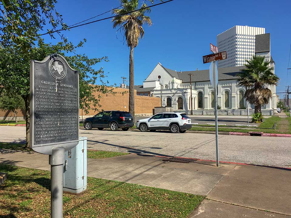 Site of Galveston Seminary Historical Marker