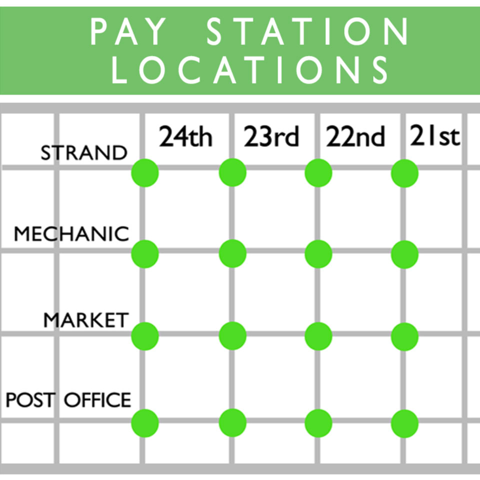 Map of Downtown Pay Stations