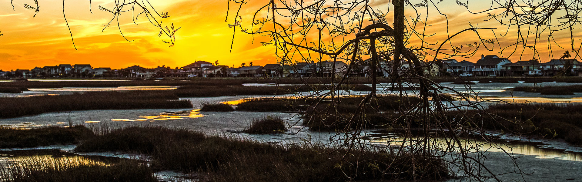 Sunset Over Galveston Bay, Galveston, TX