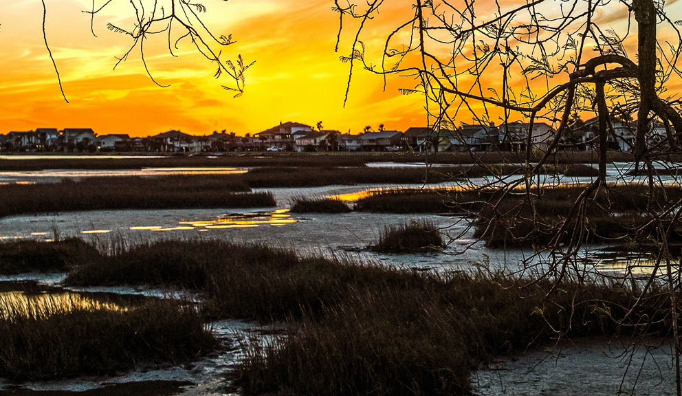 Sunset Over Galveston Bay, Galveston, TX