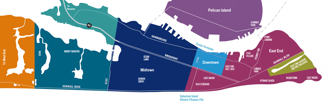 Neighborhood Map of Galveston