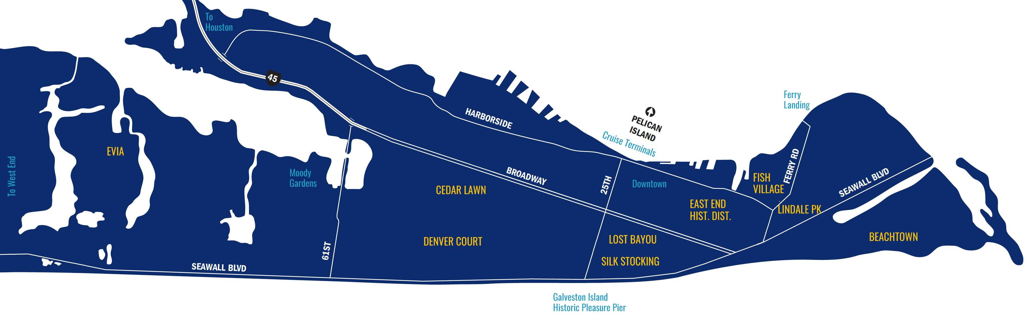 Galveston Historic District Map