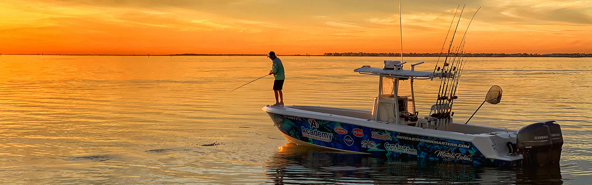 Sharky Marquez Fishing in Boat