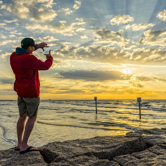 Framing the Perfect Image on the Beach, Galveston, TX