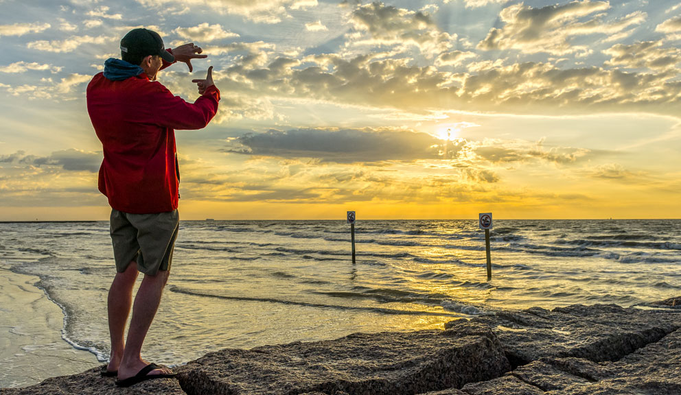 Framing the Perfect Image on the Beach, Galveston, TX