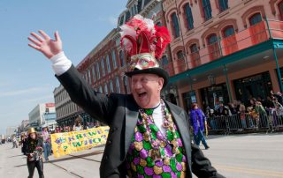 Reveler Celebrate Mardi Gras During Parade