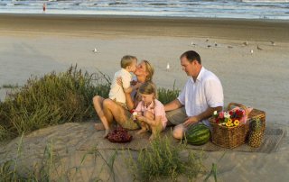 A Family on Stewart Beach