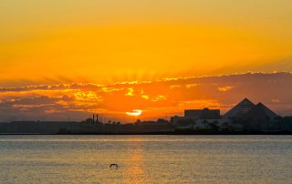 Sunset Over Moody Gardens