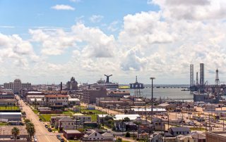 Aerial View of the Port of Galveston