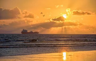 Tanker at Sunset