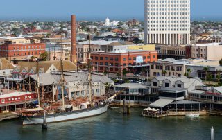 Aerial View of Downtown Galveston