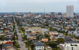 Aerial View of East End & Downtown