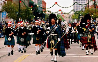 Bagpipers at Dickens on The Strand