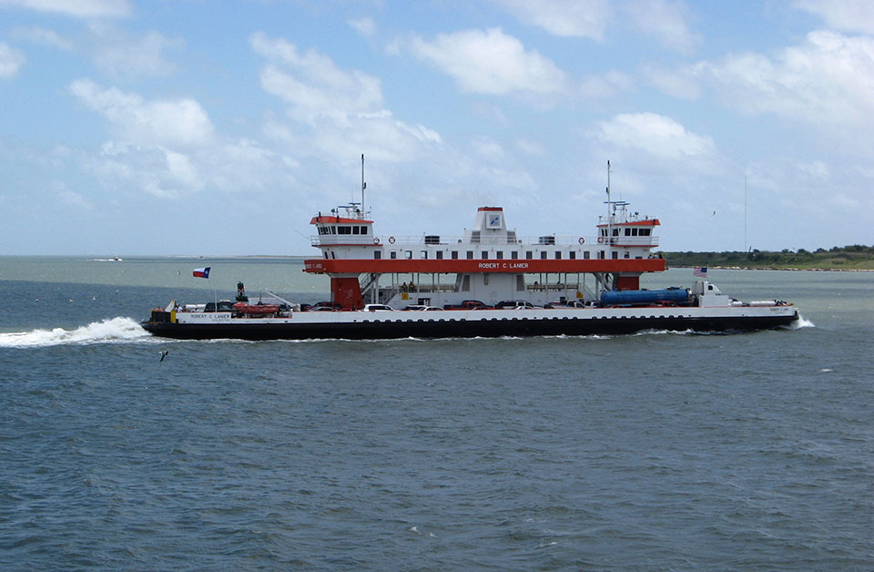 Ferry Vessel Crossing Bolivar Roads