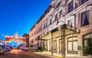 The Tremont House with Mardi Gras Arch