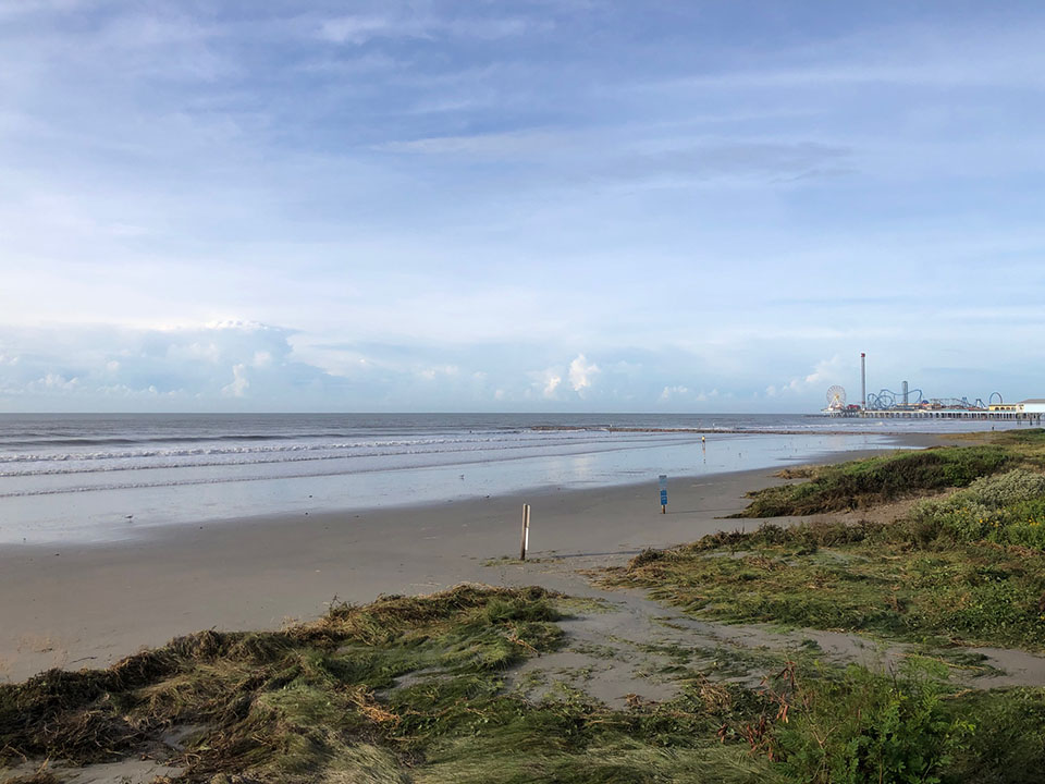 View From Seawall After Hurricane Laura