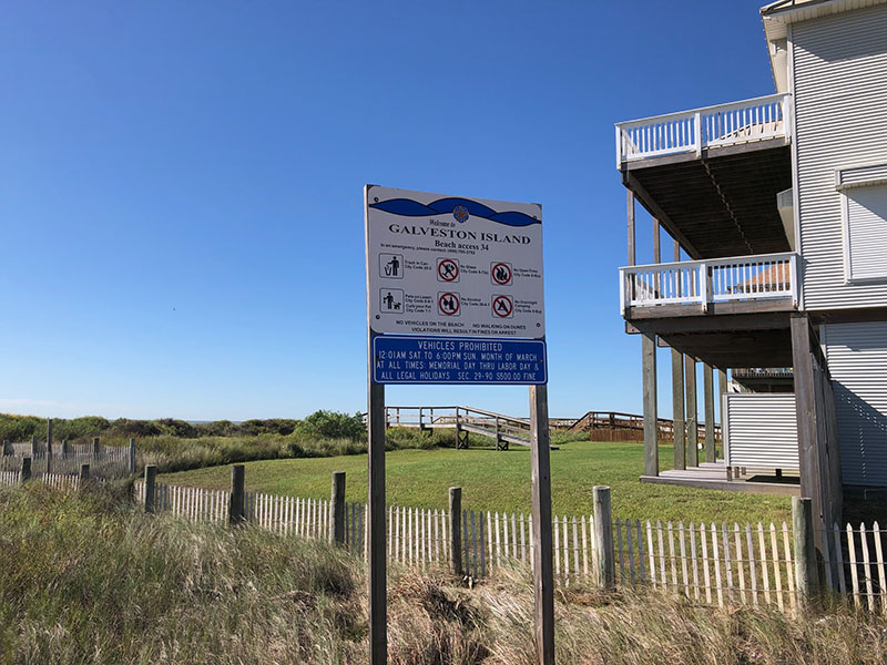 Beach Access Point 34 at Miramar Sign