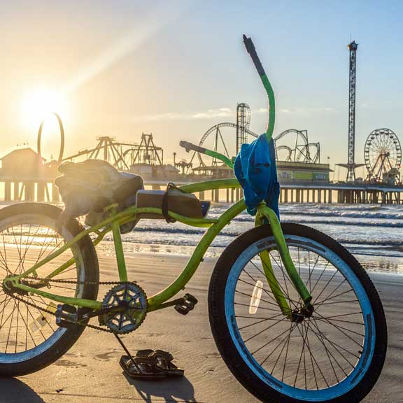 Bicycle Near the Pleasure Pier, Galveston, TX