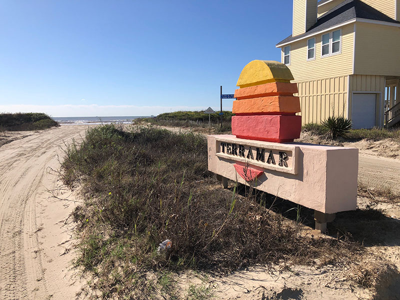 Beach Access Point 31 at Terramar Beach Entrance Sign