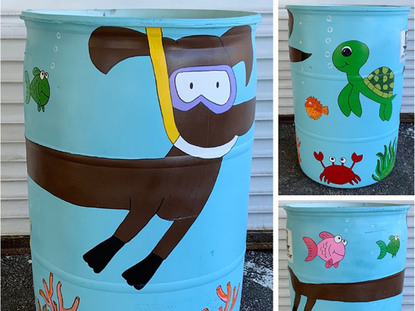 Beautify the Bucket - Painted Trash Cans