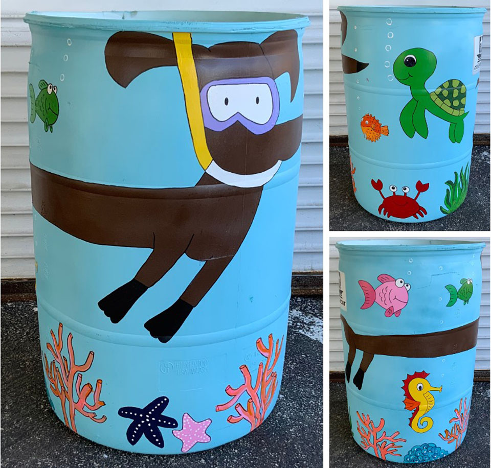Beautify the Bucket – Painted Trash Cans Beautify the Bucket - Painted Trash Cans