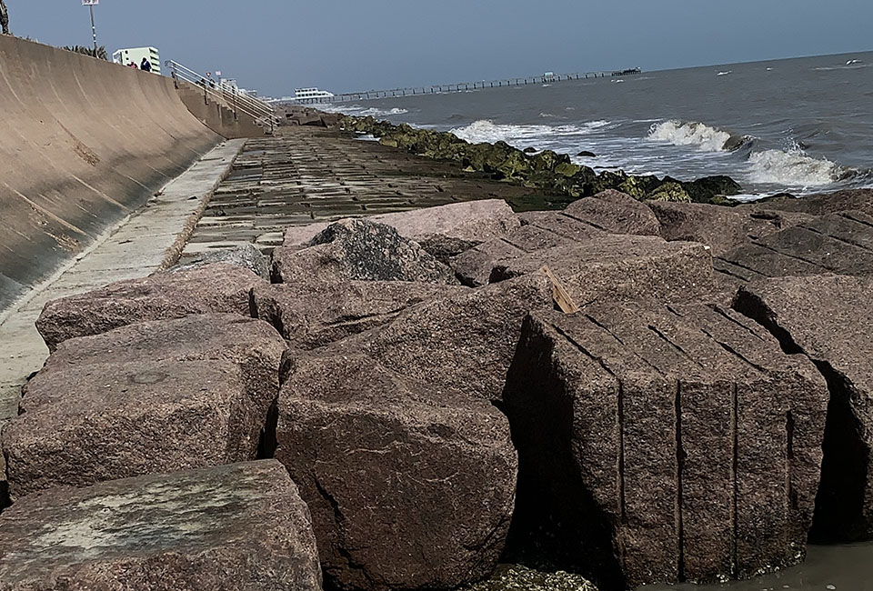 Galveston Seawall West of 91st Street Fishing Pier