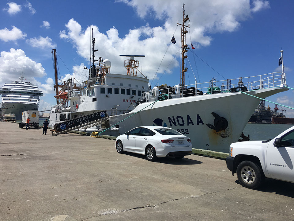 NOAA's R/V Oregon II Anchored Along The Wharf