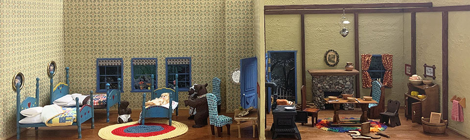 Rosenberg Library's Goldilocks and the Three Bears Diorama