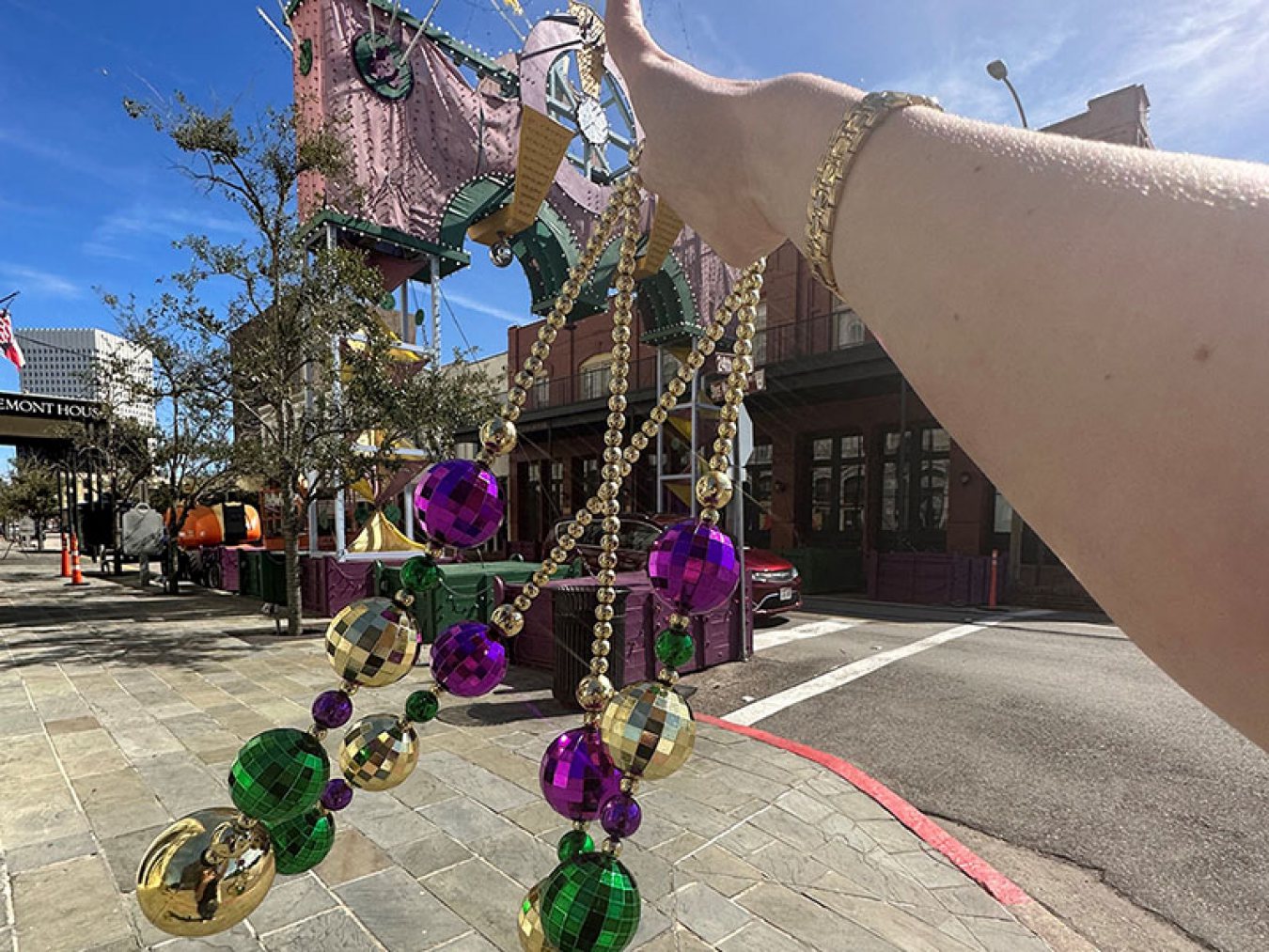 Golden Mardi Gras Beads