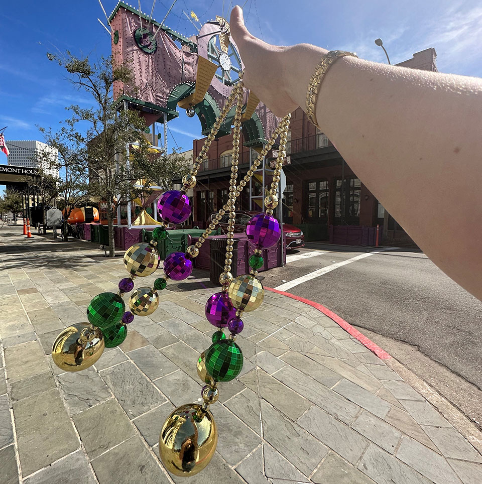 Golden Mardi Gras Beads