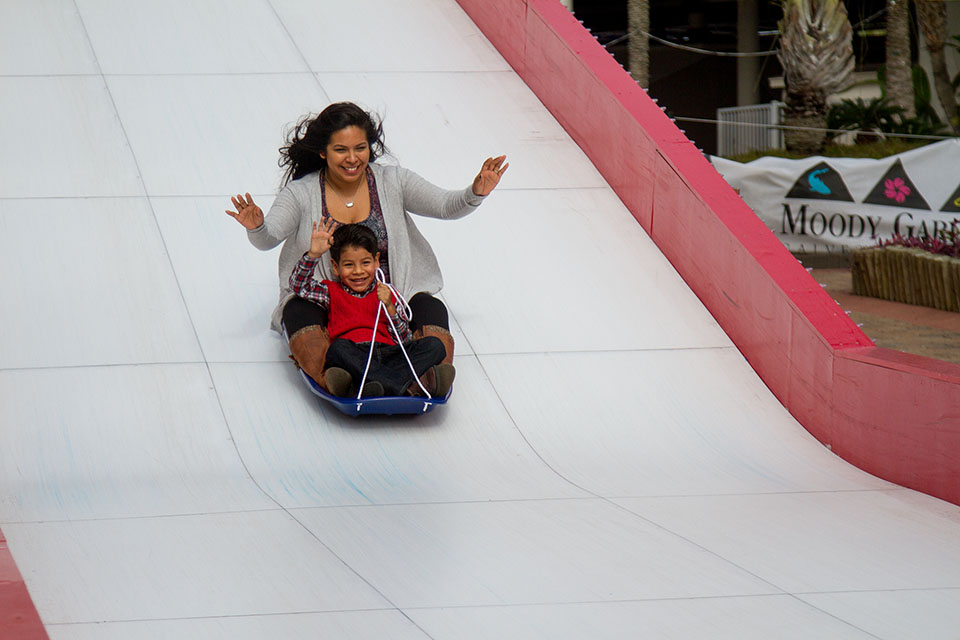 Mom and Son on Arctic Slide 960