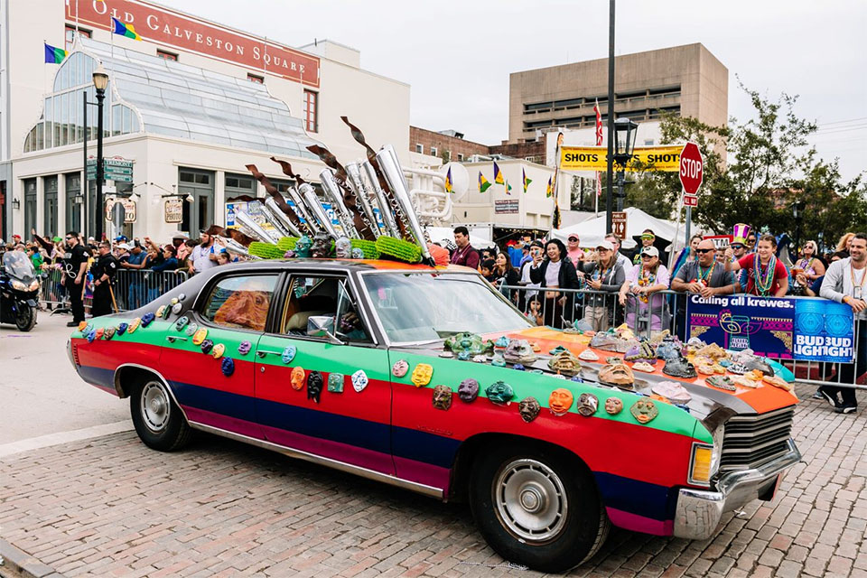 Decorated Art Car in Parade