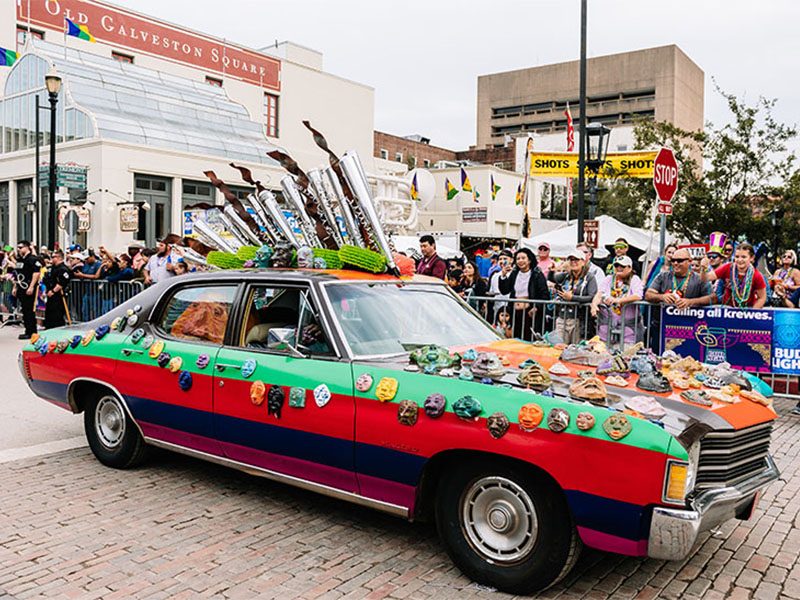 Decorated Art Car in Parade