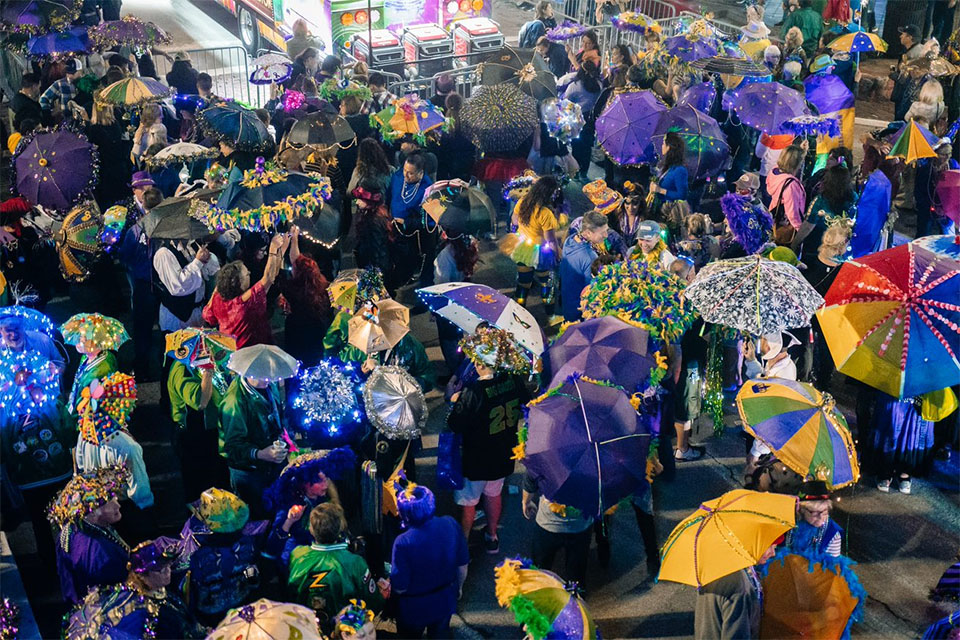 Umbrella Parade on The Strand