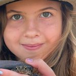 Girl with Turtle at Coastal Heritage Preserve