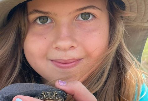 Girl with Turtle at Coastal Heritage Preserve