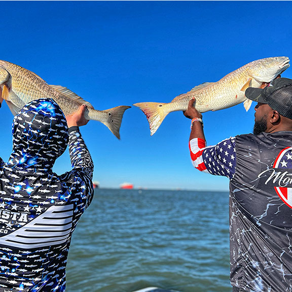 Out Cast Charters with Red Fish