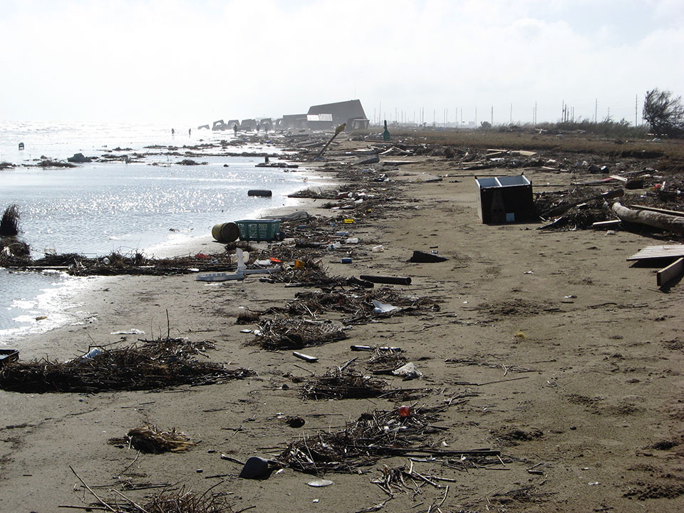 Beachfront after Hurricane Ike