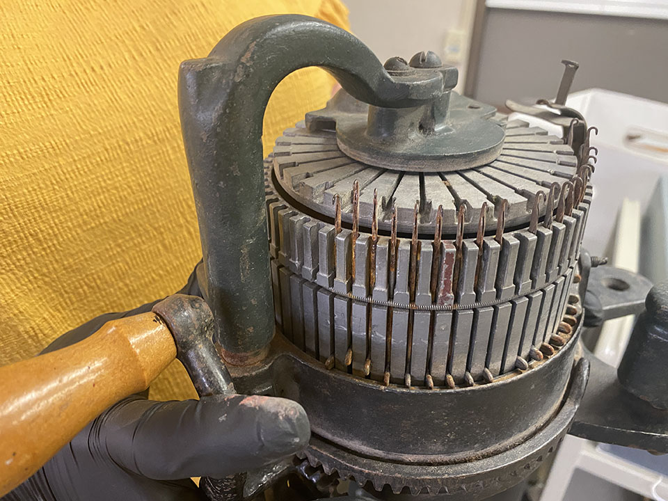 Gearhart Knitting Machine Showing Needles Gearhart Knitting Machine Showing Needles